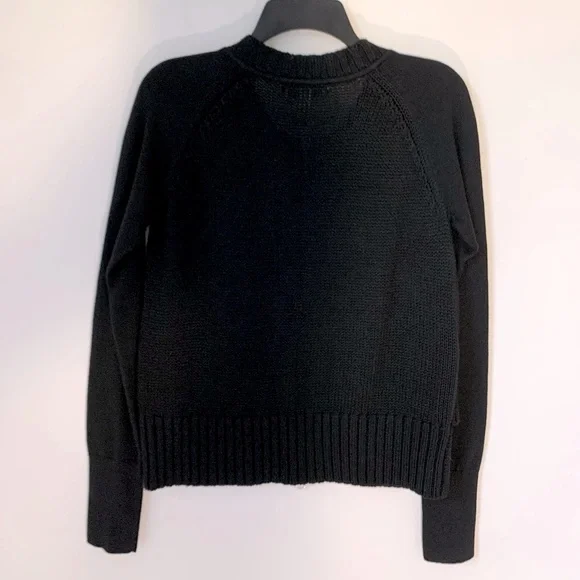 KaufmanFranco Black Zip Knit Cardigan Jacket - Picture 7 of 10